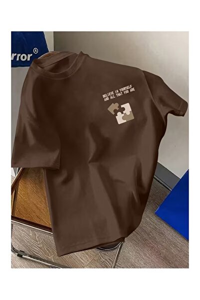 ZİYMO Υπερμεγέθες μπλουζάκι με στάμπα παζλ