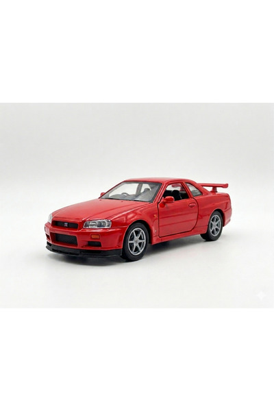 KARSAN Nissan Skyline GT-R R34 Metal Çek Bırak Araç 1/36 Ölçek