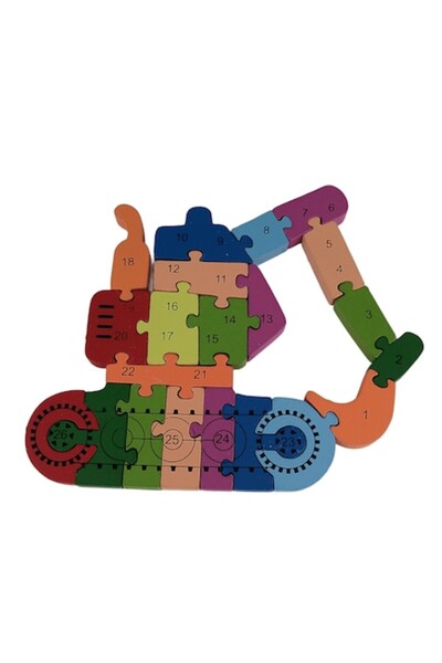 LimArt Wooden Educational Puzzle "Excavator", 26 Pieces