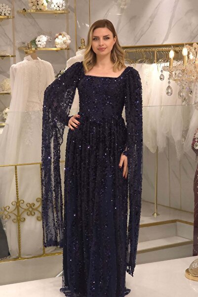 Yonca Moda Evi Lacivert Ync Nişanlık 8094