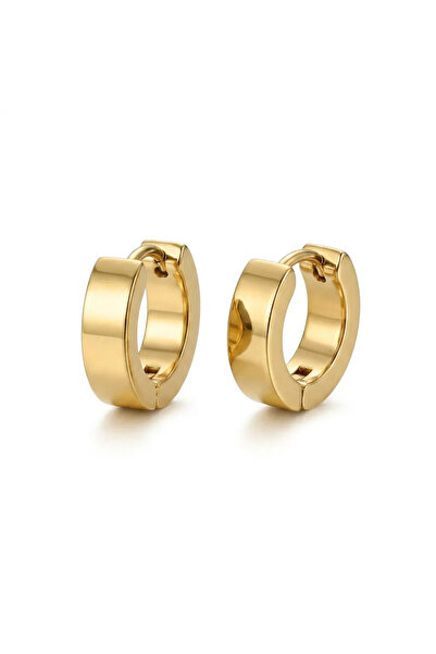 Unsharpened Steel Minimal Stone-Free Hoop Earrings