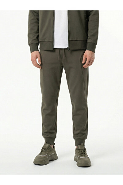 Xint Erkek Haki Pamuk Dokulu Regular Fit Sweat Pantolon