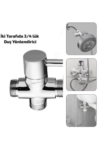 ÇEÇEN HOME (1 Adet) Robot Duş Seti Yönlendirici Musluk Su Yönlendiricisi 3/4x...