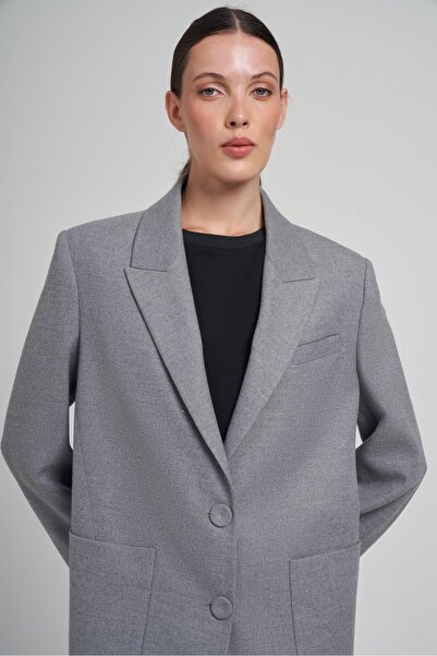 SIDesign Cep Detaylı Klasik Kaşe Blazer Ceket