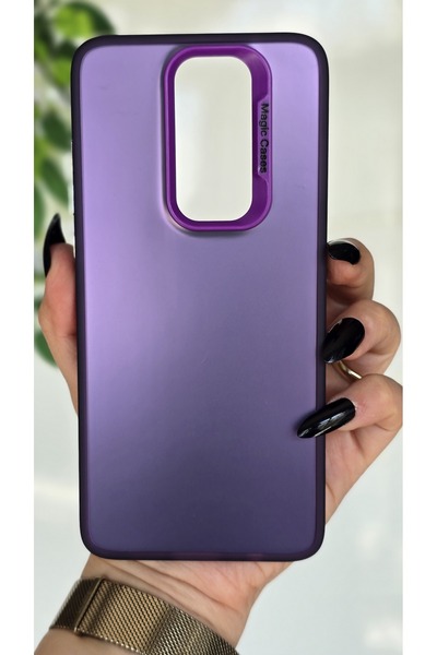 Magic Ring Redmi Note 8 PRO Uyumlu Mor Renk Geçişli Mat Silikon Kılıf Kamera ...