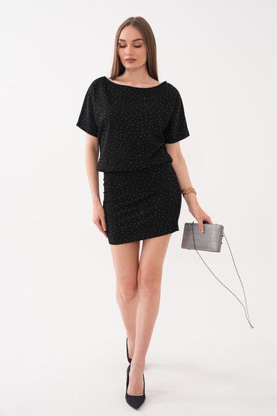 ŞİMAL Women's Stone Detailed Dress 260451 -