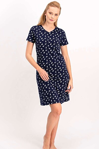 Dorelux Living Navy Blue Women's Nightgown
