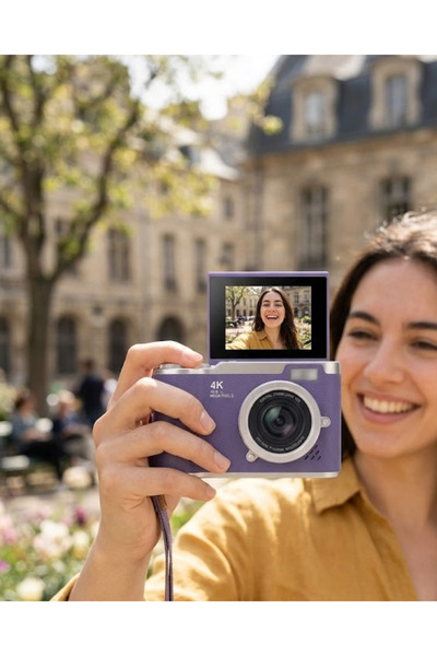 4K Dijital Kamera 48 MP Flip Ekran Vlog ve Fotoğraf Makinesi