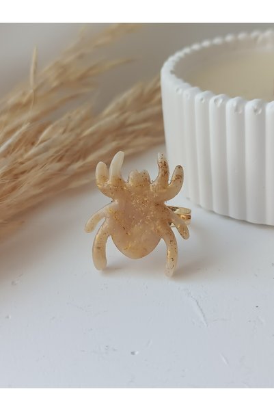 La fee aksesuar Halloween Accessory Spider Polymer Clay Handmade Women's Ring...