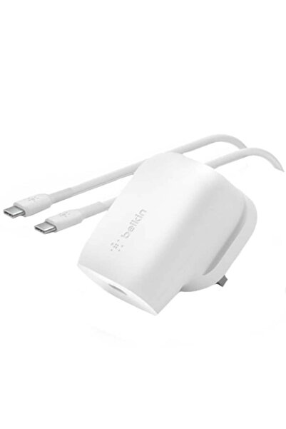 Belkin 20W Wall Charger with Type C to Type C Cable in White