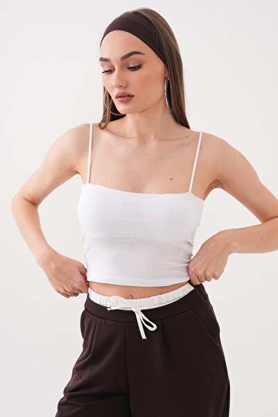 ŞİMAL Дамски спортен кроп топ с въжени презрамки Gloplu 260462