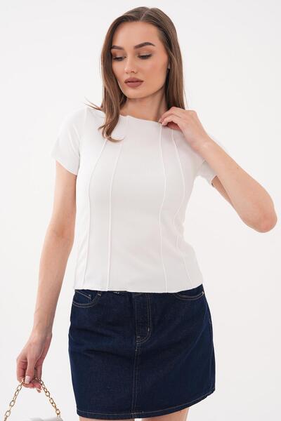 ŞİMAL Γυναικείο μπλουζάκι Cymali με λαιμόκοψη ποδηλάτου 260478 -