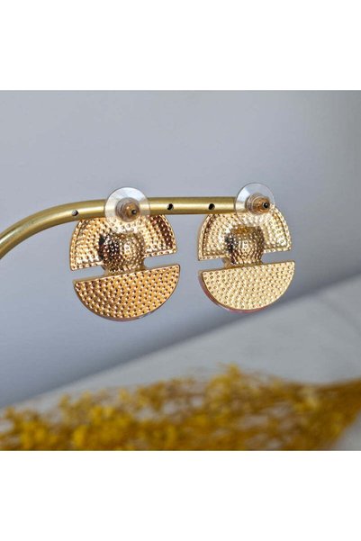 EOS Kolektif Kpe-20061 Powder Pastel Aura Crystal Detailed Earrings
