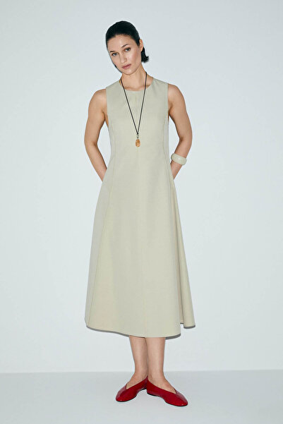 Lufian Γυναικείο Φόρεμα Μπεζ 121290022