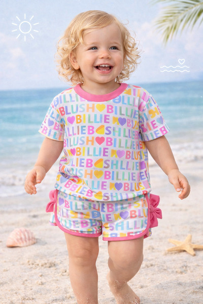 mini kanka Σετ μαγιό για κορίτσια με πολύχρωμα σχέδια – Καλοκαιρινό σετ παραλ...