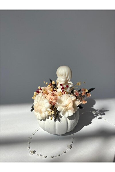 AS HOME STYLE Aranjament decorativ din ceară de soia – lumânare handmade cu f...