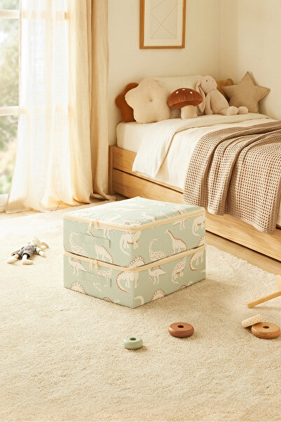 Ocean Home Textile 2 τεμάχια Παιδικό Δωμάτιο Dinosaur Under-Bed Organizer Βαλ...