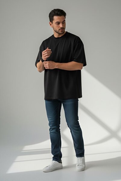 oraystore Μπλουζάκι Unisex Basic με λαιμόκοψη ποδηλάτου, μονόχρωμο μαύρο