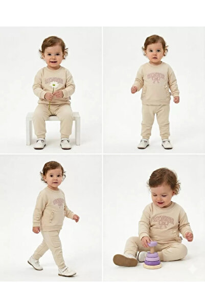 DMR Elegance 6/24 Month Combed Cotton Baby Set with Ruffle Detail