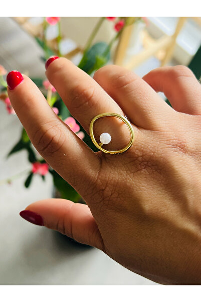 ACAR TAKI Adjustable Gold Color Pearl Ring Acr0302