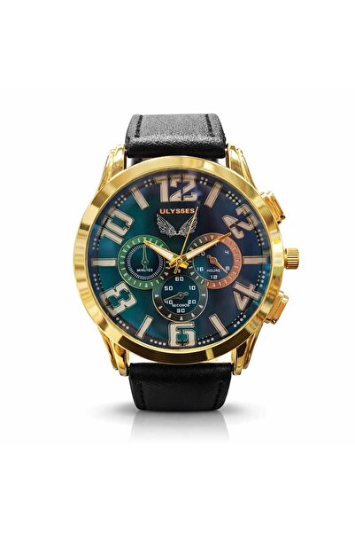 ULYSSES Ανδρικό ρολόι, Ulysses, Μαύρο, Χαλαζία, Casual UB10