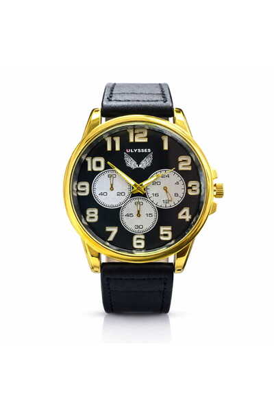 ULYSSES Ανδρικό Ρολόι, Ulysses, Μαύρο Κουάρτζ, Casual UB04