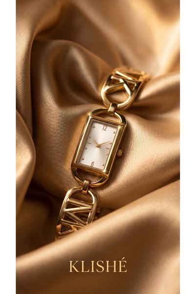 KLISHE Luxury Women's Steel Watch Gold Color Special Exclusive Design Elegant Stylish Women's Wristwatch Leather Luxury Boxed Limited Edition 2026