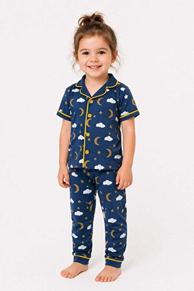 dinamik çocuk Παιδικό/Βρεφικό Unisex Σετ Πιτζάμες με Φωτεινό Σχέδιο Φεγγαριού...