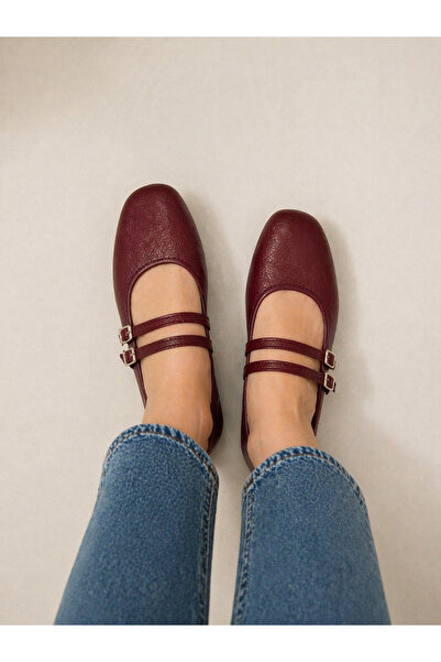 FootFrenzy Γυναικεία παπούτσια μπαλαρίνας Lora με διπλό λουράκι και αγκράφα –...