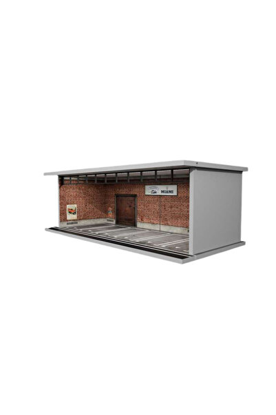 MoreArt Γκαράζ Κλίμακας 1:64 με Φώτα, Διόραμα Στάθμευσης – MO914081