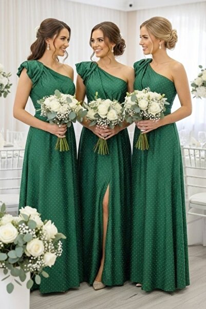 FashionForYou Σετ 5 τεμαχίων Βραδινό Φόρεμα VelaNORA, με μικροκρύσταλλα, Πράσ...