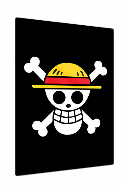 One Piece Flag Metal Poster Painting – Glossy Surface Live Print Modern Wall Decor Gamer Anime