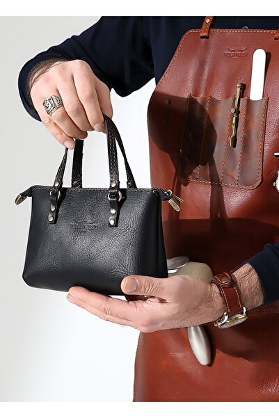 Wild West Crafted Mini Tote hakiki deri şık pratik minimal çanta.Doğum günü&A...