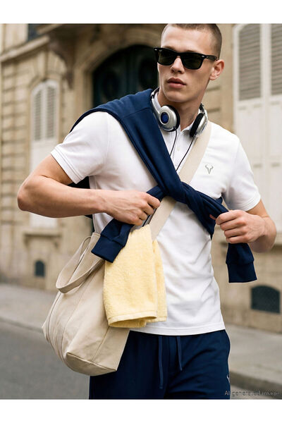 LC Waikiki White Polo Collar Men's Sports T-Shirt from Güli̇s Gi̇yi̇m