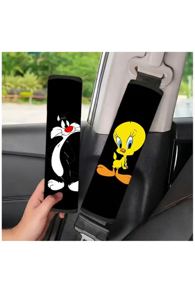 merdümek Sylvester ve tweety emniyet kemeri aksesuarı 2 adet - çiftler için e...