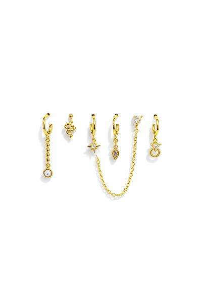 Venus Design Çelik 6lı Set Küpe