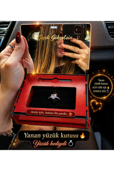 hot flowers Yüzüklü yanan süpriz hediye kutusu yüzük kutusu sevgiliye hediye