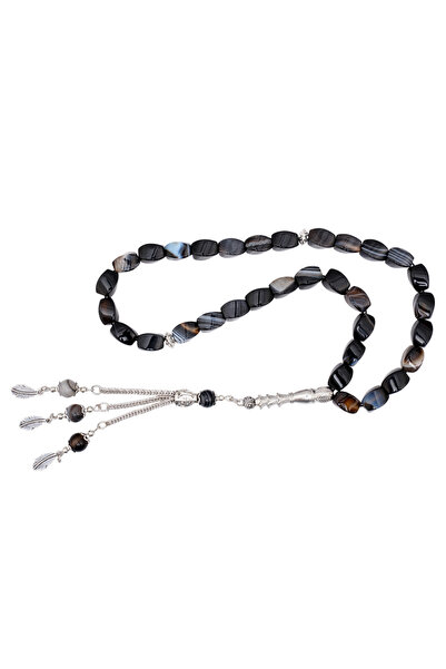 OEMS Natural agate stone rosary