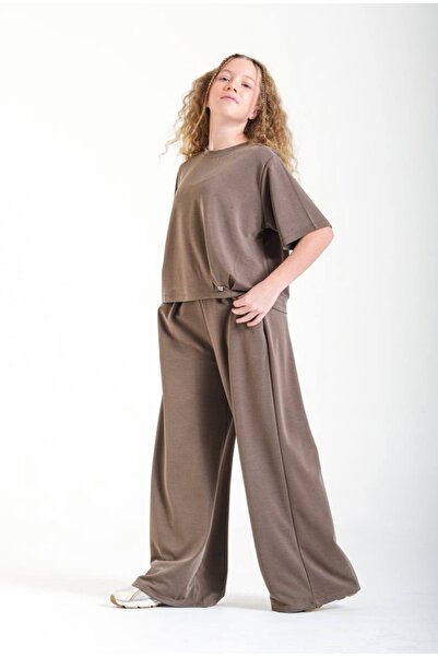 LOCO LOCO Limi Young Girls' Soft, Flexible, Structured Pants and T-Shirt 2-Pi...