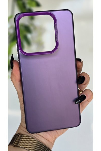 Magic Ring Redmi Note 14 4G Uyumlu Mor Renk Geçişli Mat Silikon Kılıf Kamera ...