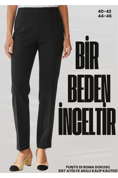 | Smart-Fit Stretchy Full Fabric Pants-Punto Di Roma Collection