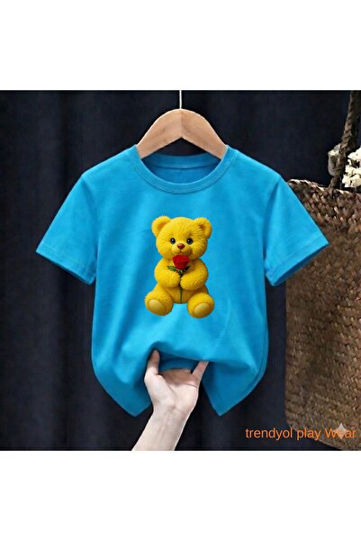 playwear Μπλουζάκι με στάμπα Bear Yellow Rose 100% παιδικό unisex για ηλικίες...