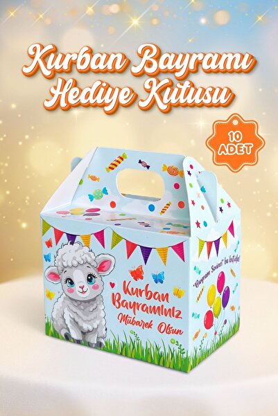 Sticker Ekspres Kurban Bayramı Hediye Kutusu, 10 Adet Özel Tasarım Bayram İçi...