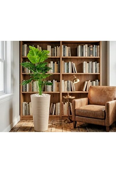 Yades Dev Boy 160 cm Yapay Deve Tabanı Canlı Görünümlü Monstera - Premium Dok...