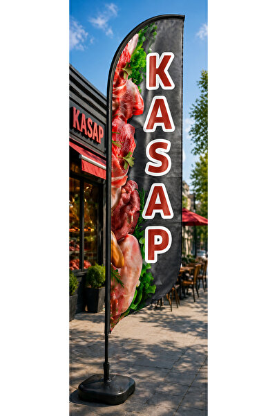 CMB SHOP CMB BAYRAK KASAP Yelken Plaj Bayrağı Canlı Kaliteli Raşel Kumaş Bask...