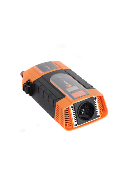 CAR Μετατροπέας αυτοκινήτου Car-600D din 12V σε 230V, USB, 600W, οθόνη