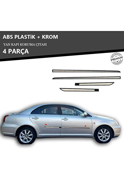 KromGaraj TOYOTA AVENSIS 2003 ÜZERİ YAN KAPI KORUMA ÇITASI PLASTİK + KROM