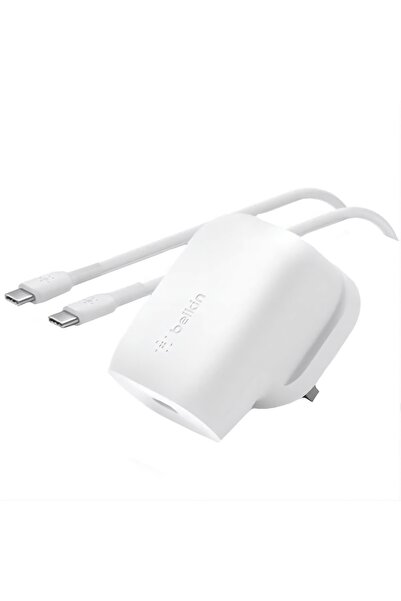 Belkin 20W Wall Charger with Type C to Type C Cable in White