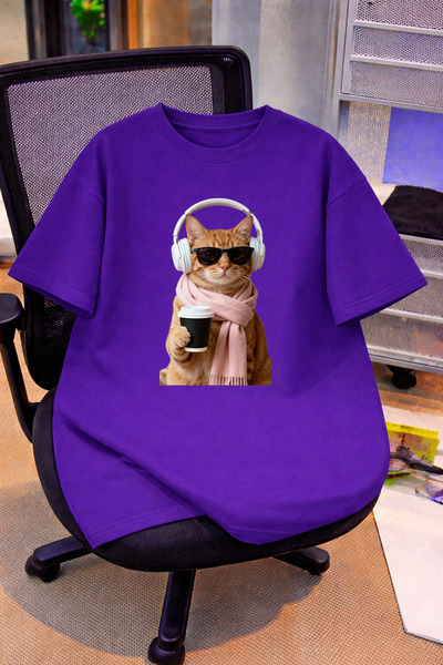 LORVEX Tricou supradimensionat pentru copii și adolescenți, 100% bumbac, impr...