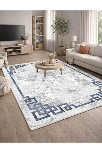 Lioara Home Modern Dijital Baskı Halı | Yıkanabilir Kaymaz Taban Salon & Yata...